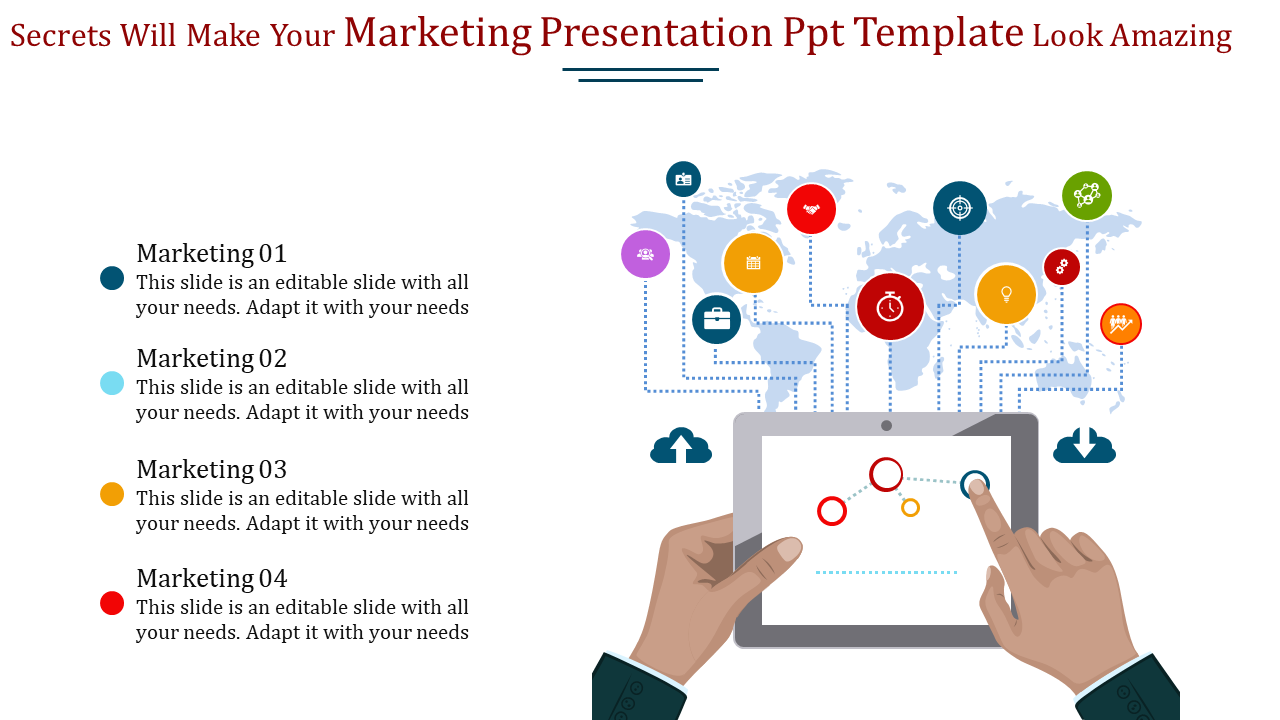 Simple Marketing Presentation PPT Template Slide Design